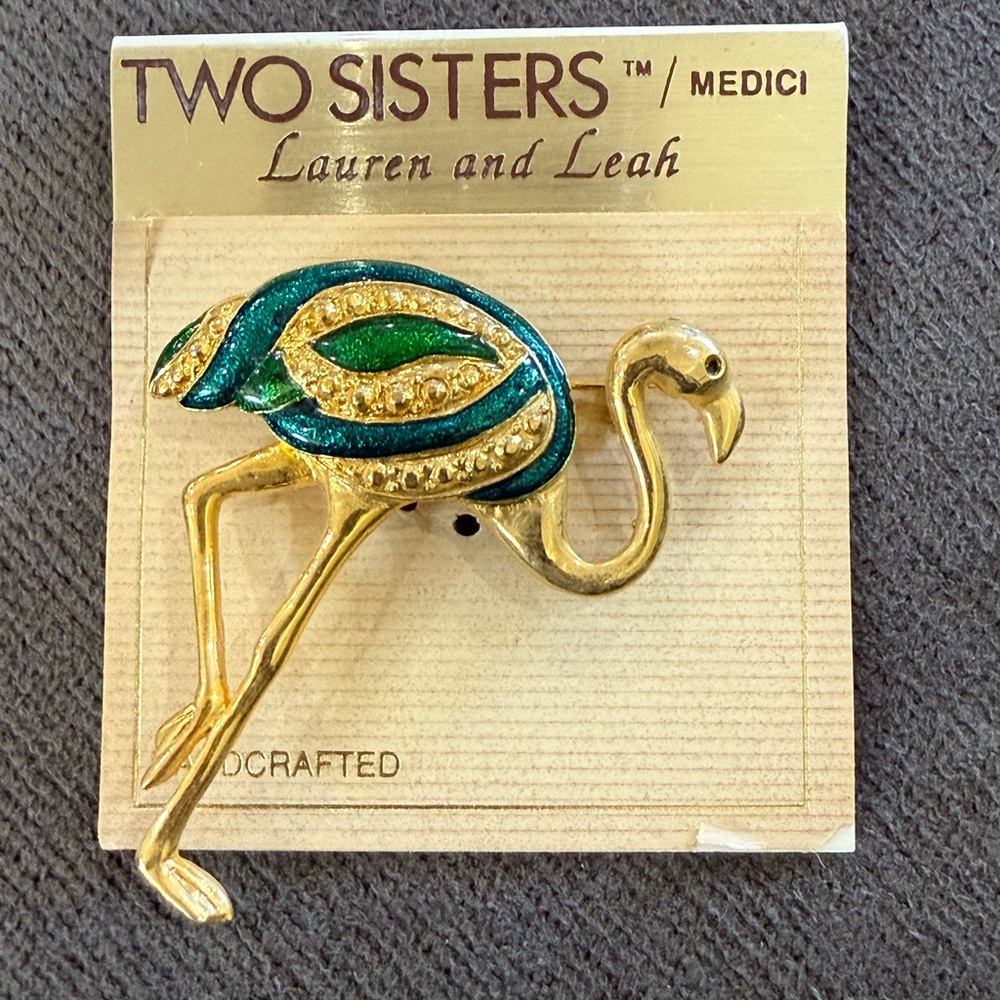 Flamingo Brooch Pin Fashion Gold Tone Jewelry Women Gift‎